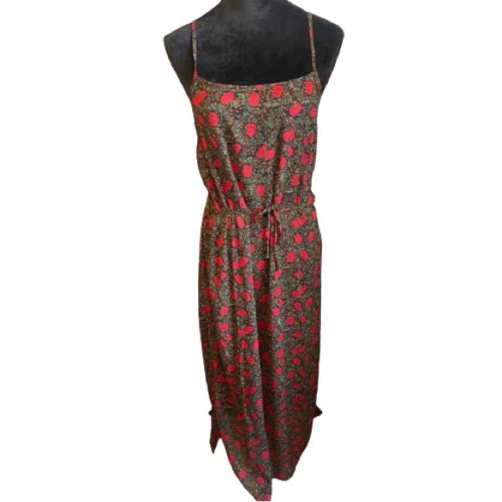Sheer black dress with red flowers from Dainty Hooligan
